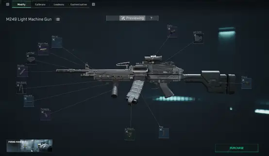 M249 全面战场 改枪码配装图